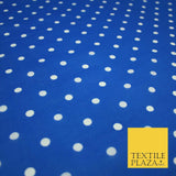 1CM Spotted Polka Dot Printed Poly Cotton Fabric Polycotton Craft Mask 6 COLOURS