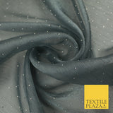 13 COLOURS Premium Dew Drop Crush Organza Bridal Wedding Dance Dress Fabric 57"