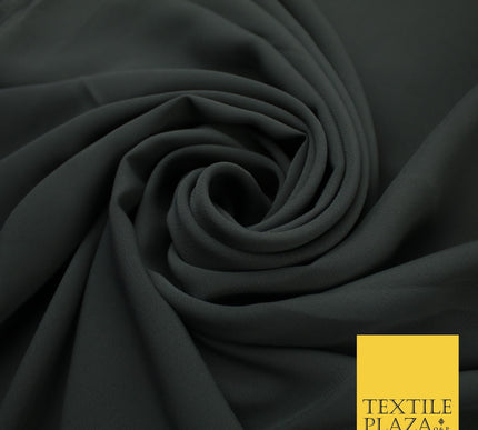 3 COLOURS Plain Soft Smooth Heavy Georgette Chiffon Sheer Dress Fabric 48" Wide