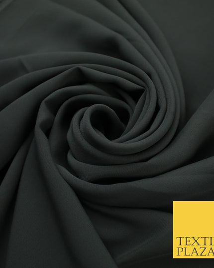 3 COLOURS Plain Soft Smooth Heavy Georgette Chiffon Sheer Dress Fabric 48" Wide