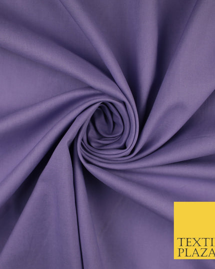 30 COLOURS - Plain Smooth Cotton Square Soft Fabric Dress Material Decor 56"