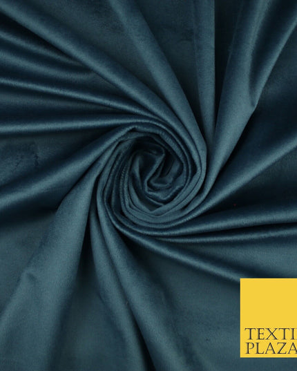 17 COLOURS - LUXURY Plush Plain Stretch Velvet Velour Fabric Material Craft 59"