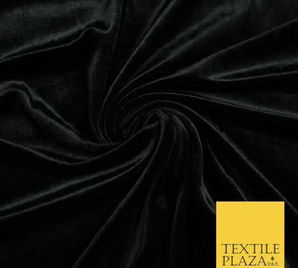 10 COLOURS - Soft Plain Velvet Velour Fabric Stretch Spandex Material - 65"