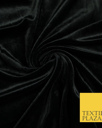 10 COLOURS - Soft Plain Velvet Velour Fabric Stretch Spandex Material - 65"