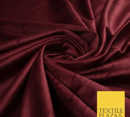 17 COLOURS - LUXURY Plush Plain Stretch Velvet Velour Fabric Material Craft 59"
