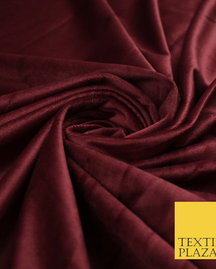 17 COLOURS - LUXURY Plush Plain Stretch Velvet Velour Fabric Material Craft 59"