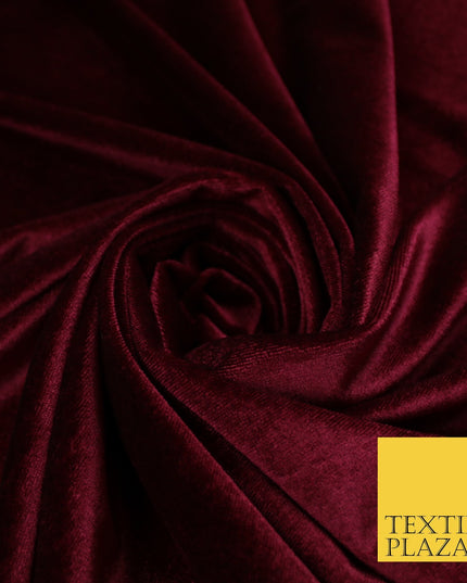 17 COLOURS LUXURY Plush Plain Stretch Velvet Velour Fabric Material Craft 58" D