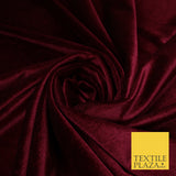 17 COLOURS LUXURY Plush Plain Stretch Velvet Velour Fabric Material Craft 58" D