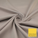 16 COLOURS - Plain Soft Smooth Crisp 100% Polyester Dress Fabric Suiting Craft