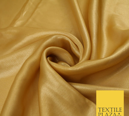 36 COLOURS - Fine Silky Metallic Foil Shimmer Satin Georgette Dress Fabric Drape