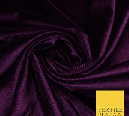 17 COLOURS LUXURY Plush Plain Stretch Velvet Velour Fabric Material Craft 58" D
