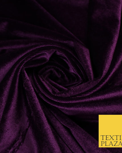 17 COLOURS LUXURY Plush Plain Stretch Velvet Velour Fabric Material Craft 58" D