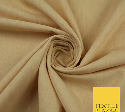 OVER 20 COLOURS - Plain Soft LINEN LOOK 100% Polyester Fabric Dress Craft 54"
