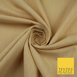 OVER 20 COLOURS - Plain Soft LINEN LOOK 100% Polyester Fabric Dress Craft 54"