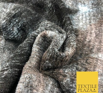 Weathered BROWN Soft Knit Fabric - Shabby Animal Tribal Costume Dress 58" - G906