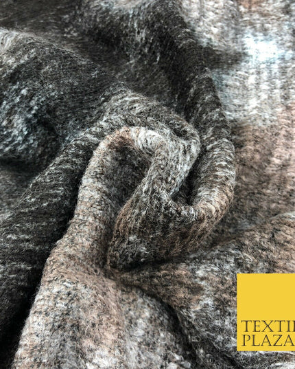 Weathered BROWN Soft Knit Fabric - Shabby Animal Tribal Costume Dress 58" - G906