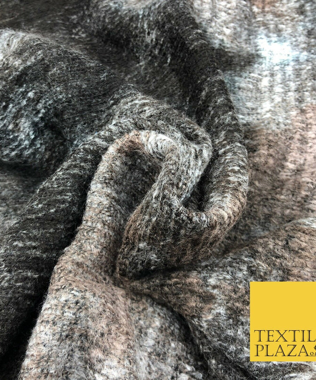 Weathered BROWN Soft Knit Fabric - Shabby Animal Tribal Costume Dress 58" - G906
