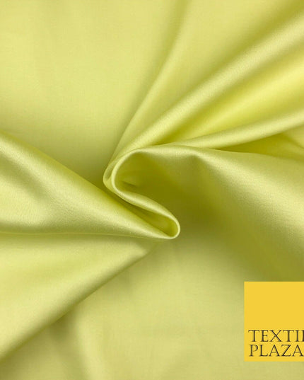 Lemon Lime Premium Plain COTTON Sateen Fabric 58" - Suits Shirts Trousers 1254