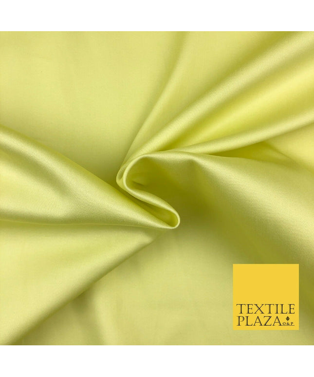 Lemon Lime Premium Plain COTTON Sateen Fabric 58" - Suits Shirts Trousers 1254