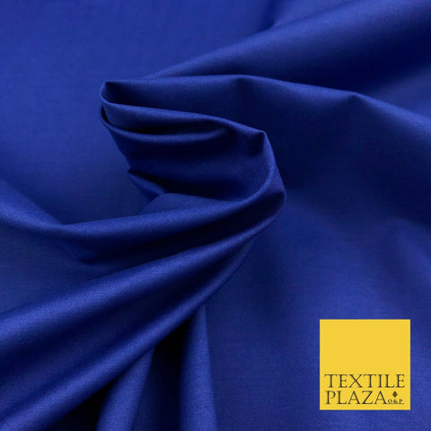 Luxury Soft Ultra High Quality ROYAL BLUE Plain Poly Cotton Fabric Dress 1441