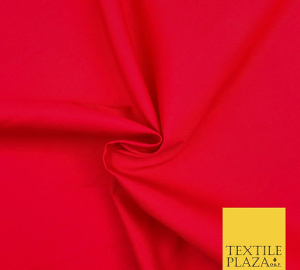 Premium RED Plain Solid Poly Cotton Fabric Many Colours Dress Craft - OA515