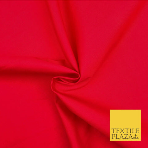 Premium RED Plain Solid Poly Cotton Fabric Many Colours Dress Craft - OA515
