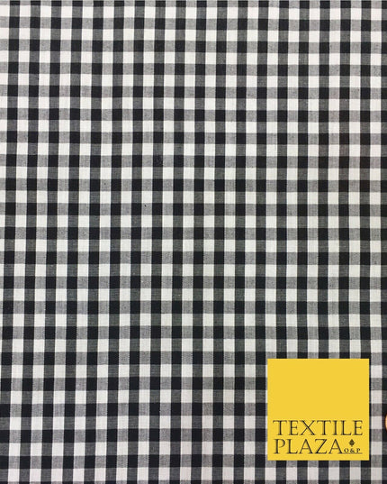 Black Gingham POLYCOTTON Fabric - Per Metre/ Half Metre - RD153
