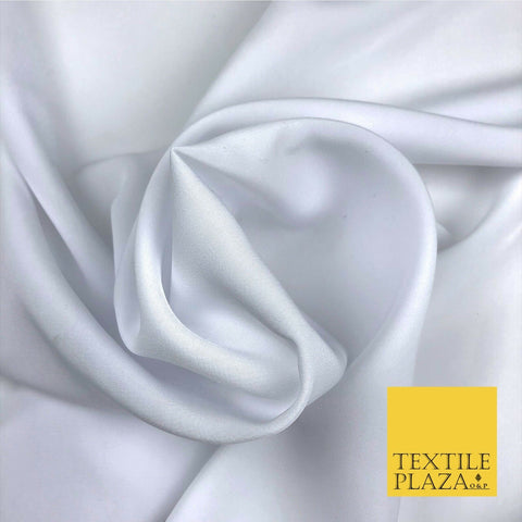 White Premium Plain COTTON Sateen Fabric 58" - Suits Shirts Trousers RF577