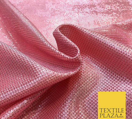 PINK Lurex Textured Shimmer Fabric 2 Way Stretch Backdrop Dance Sparkle 1233