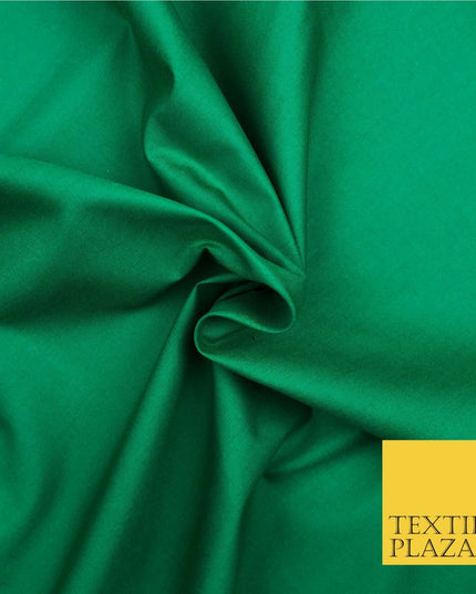 Premium EMERALD GREEN Plain Poly Cotton Fabric Many Colours Dress Craft - OA514