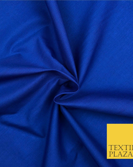 Premium ROYAL BLUE Plain Solid Poly Cotton Fabric Many Colours Dress Craft OA512