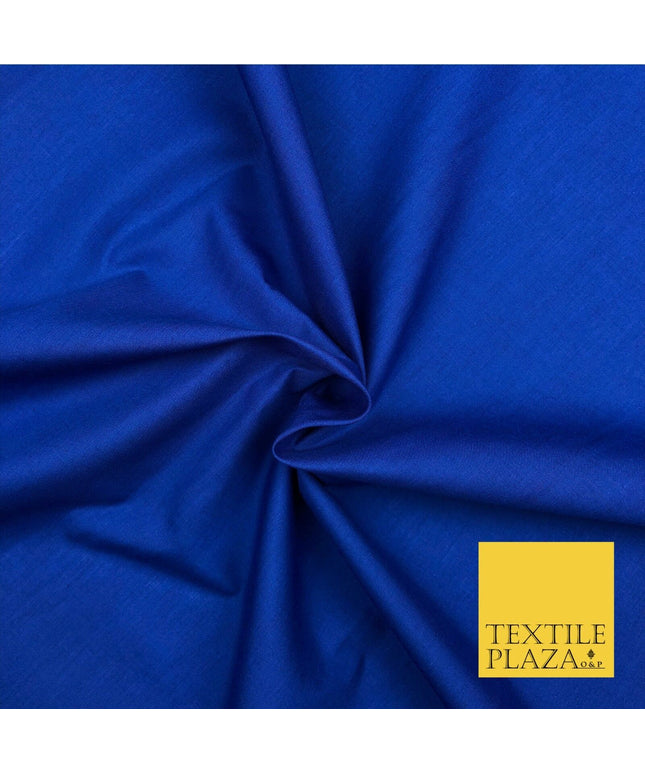 Premium ROYAL BLUE Plain Solid Poly Cotton Fabric Many Colours Dress Craft OA512