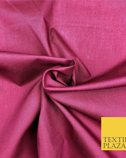 Premium BURGUNDY Plain Solid Poly Cotton Fabric Many Colours Dress Craft - OA511
