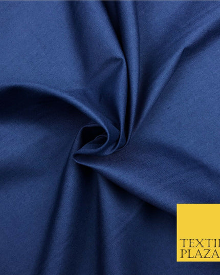 Premium NAVY Plain Solid Poly Cotton Fabric Many Colours Dress Craft - OA518