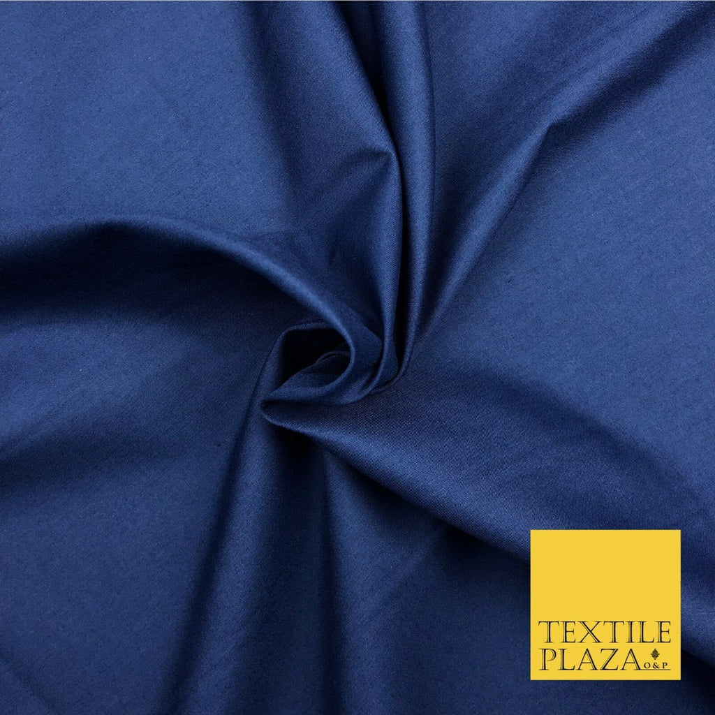 Premium NAVY Plain Solid Poly Cotton Fabric Many Colours Dress Craft - OA518