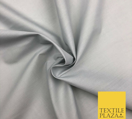 Premium SILVER GREY Plain Poly Cotton Fabric Many Colours Dress Craft OA516