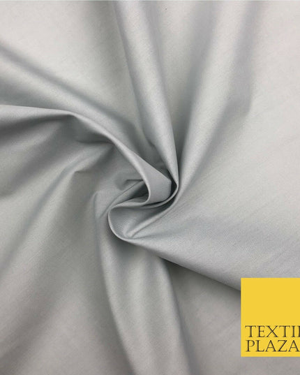 Premium SILVER GREY Plain Poly Cotton Fabric Many Colours Dress Craft OA516