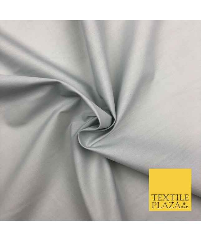 Premium SILVER GREY Plain Poly Cotton Fabric Many Colours Dress Craft OA516