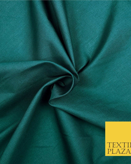Premium FOREST GREEN Plain Poly Cotton Fabric Many Colours Dress Craft - OA510