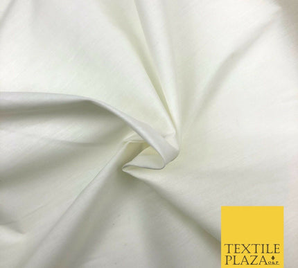 Premium CREAM Plain Solid Poly Cotton Fabric Many Colours Dress Craft - OA519