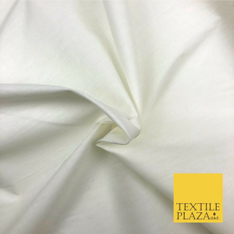 Premium CREAM Plain Solid Poly Cotton Fabric Many Colours Dress Craft - OA519