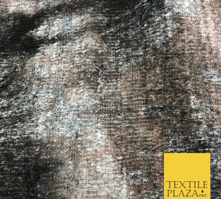 Weathered BROWN Soft Knit Fabric - Shabby Animal Tribal Costume Dress 58" - G906