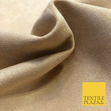 BEIGE Luxury Smooth Faux Suede Fabric Soft Medium Weight Dressmaking Craft 1240