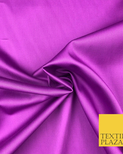 Purple Premium Plain COTTON Sateen Fabric 58" - Suits Shirts Trousers 1252