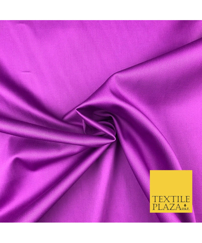 Purple Premium Plain COTTON Sateen Fabric 58" - Suits Shirts Trousers 1252