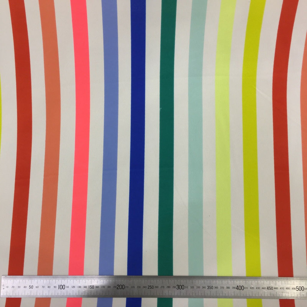 Rainbow Striped Fabric Multi Colour Material - 44inch - Craft Kids Dress NHS2307