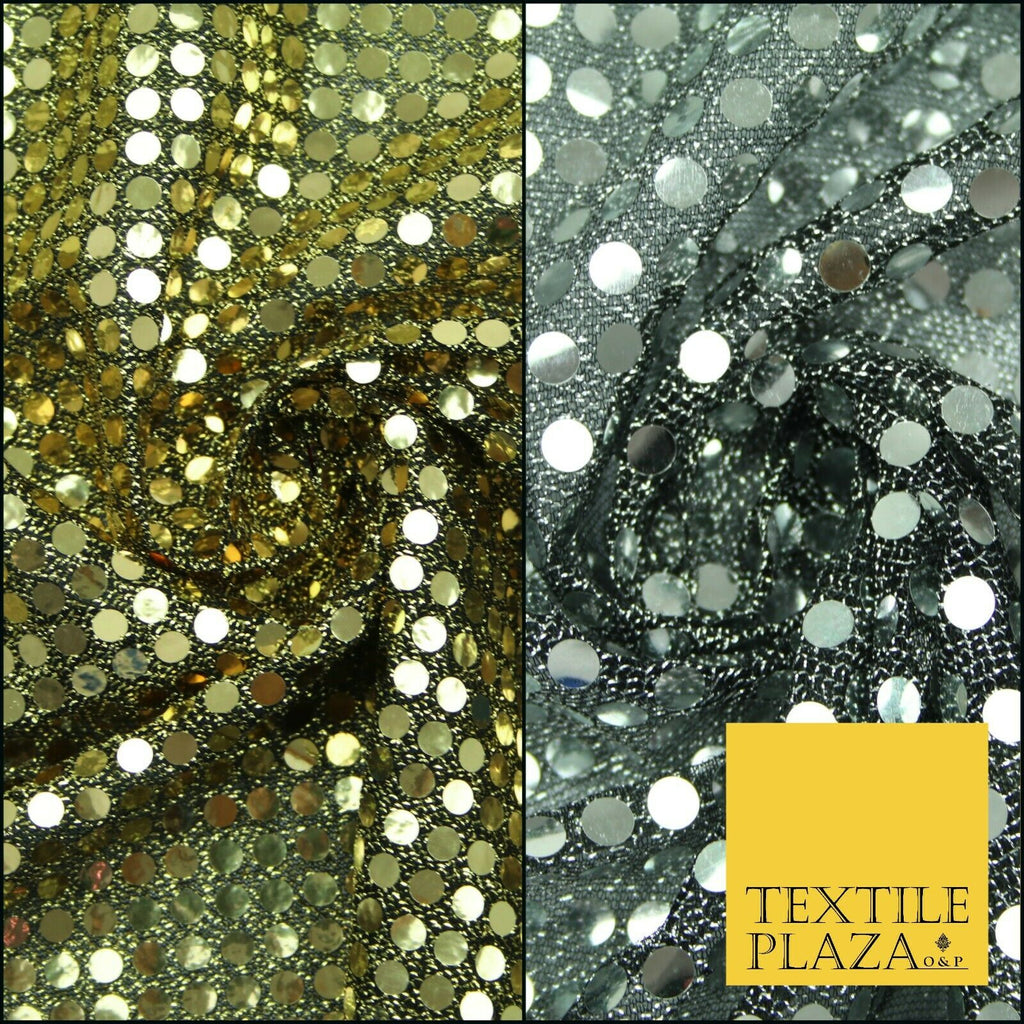 Glitzy 5mm Sequin Hologram Stretch Fabric Shiny Sparkly FancyDress Dance Costume