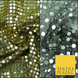 Glitzy 5mm Sequin Hologram Stretch Fabric Shiny Sparkly FancyDress Dance Costume