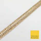 Gold Double Glitter Circles Slim Trimming Border Ribbon Ethnic Trim Lace X272