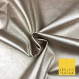 LIGHT GOLD Shiny Premium Metallic Leatherette Fabric 300gsm Dancewear Craft 979